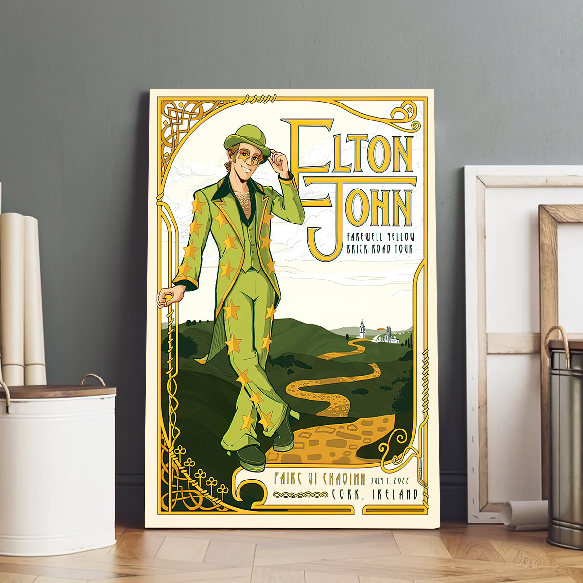 Elton John Cork Farewell Yellow Brick Road Tour Poster Canvas