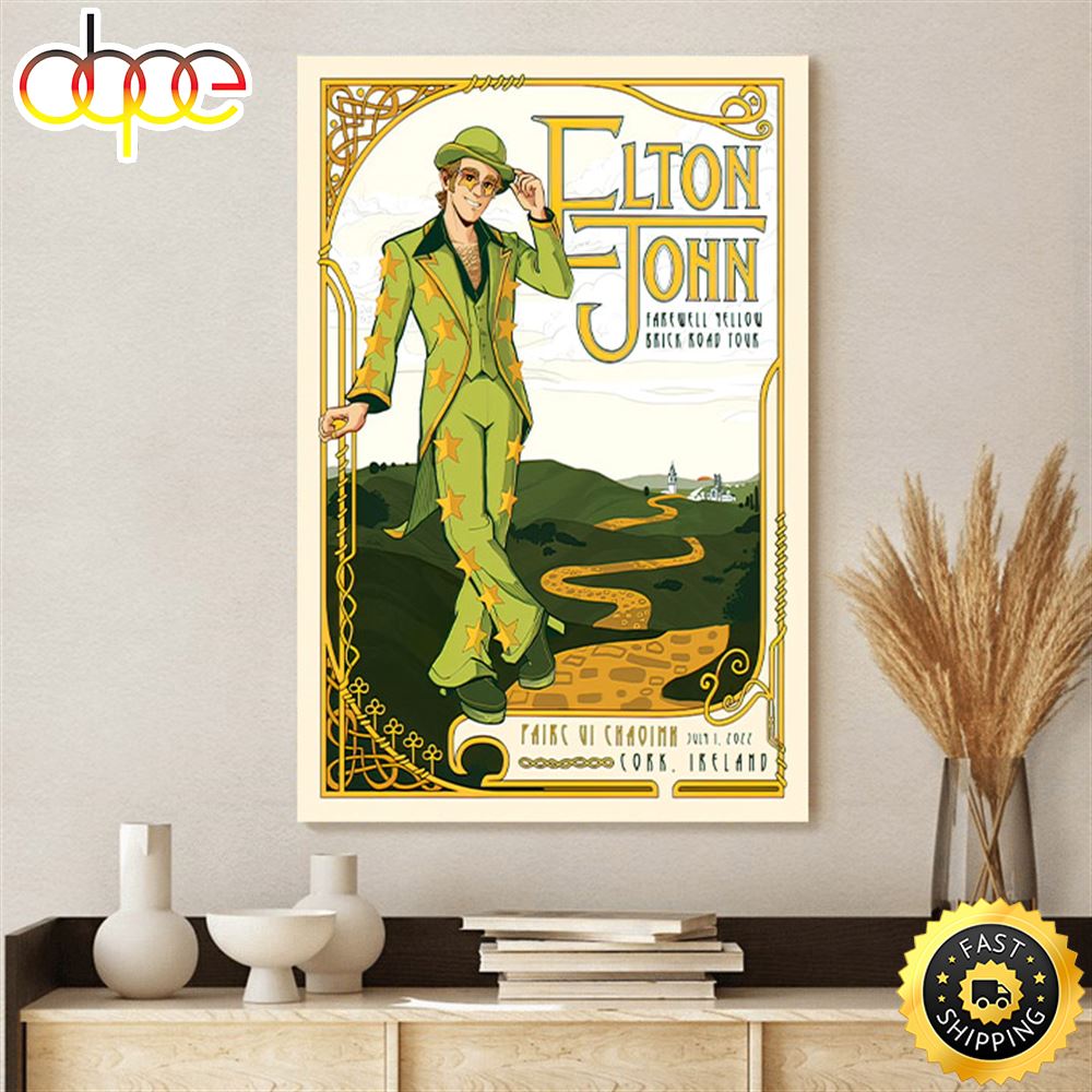 Elton John Cork Farewell Yellow Brick Road Tour Poster Canvas Gppipc