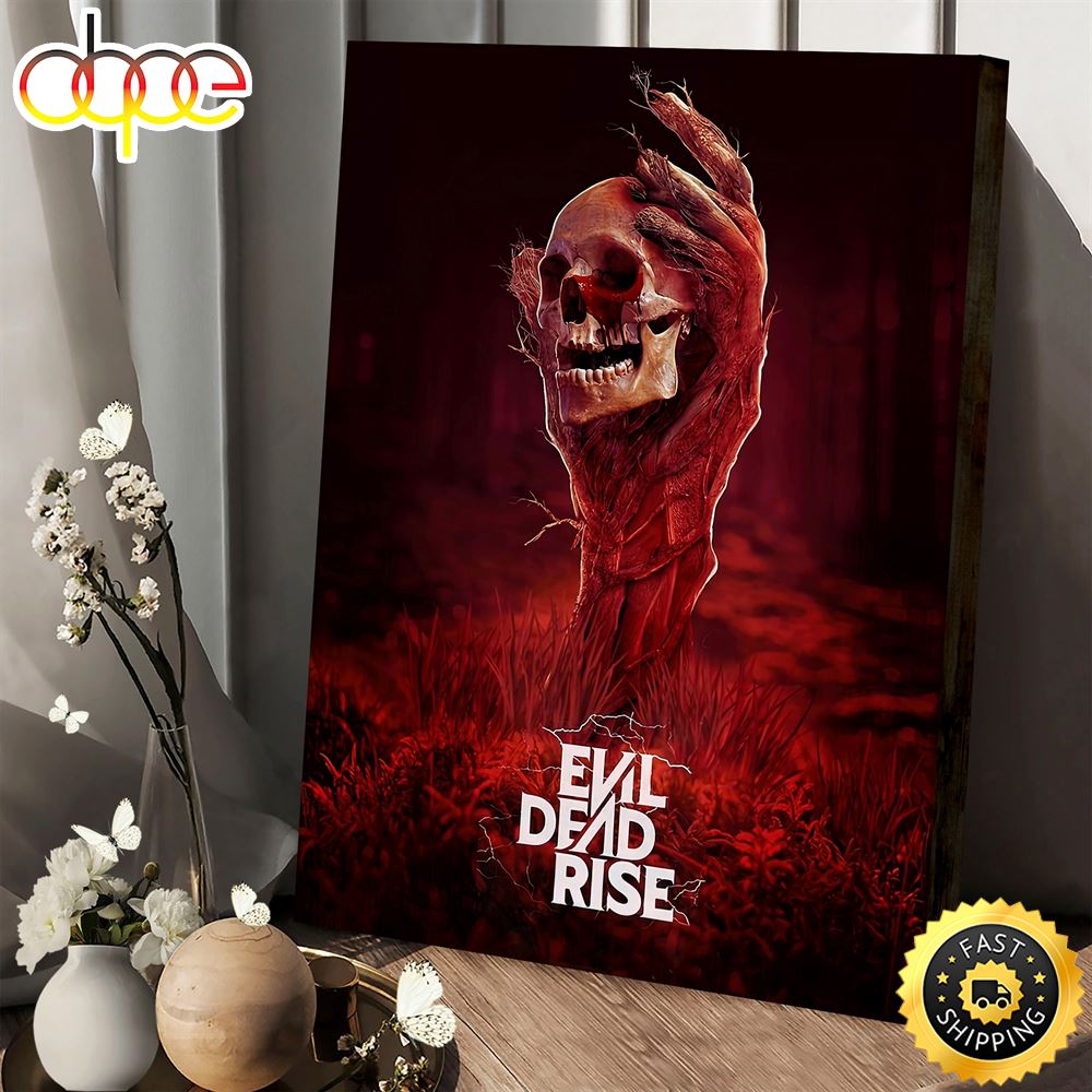 Evil Dead Rise Skull Red Hand Poster Canvas K6p9ba