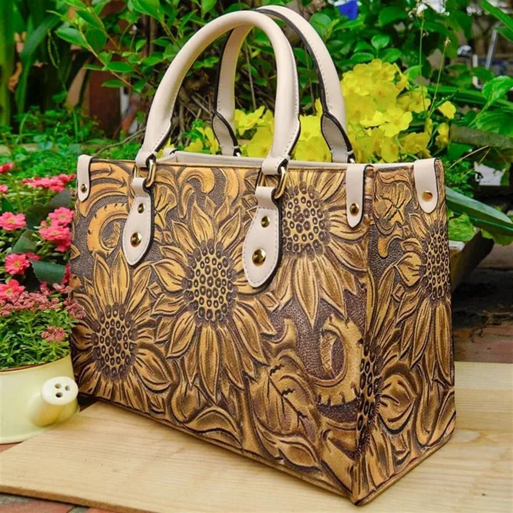 Floral Sunflower Leather Women Handbags Mother S Day Gifts For Mom 1 Tjzcho