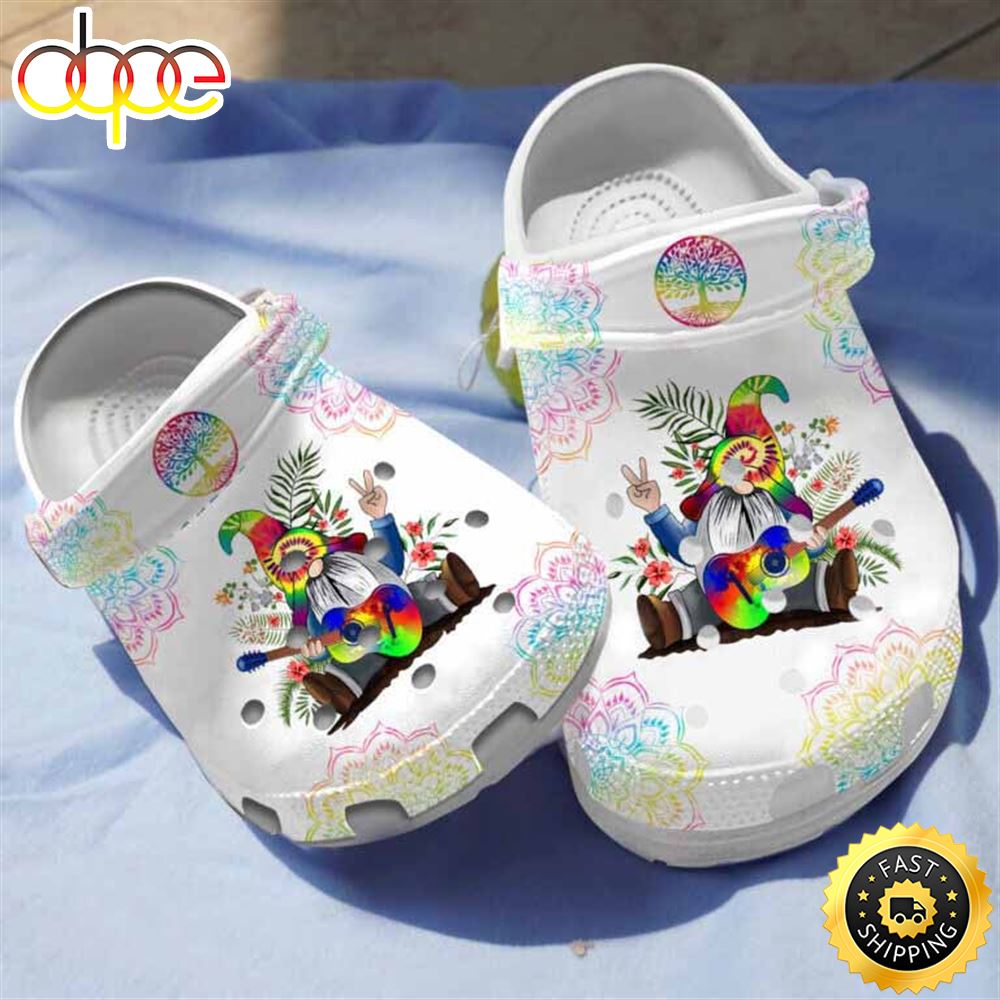 Happy Hippie Gnome Pattern Clogs Clog Shoess Shoes Gifts for Birthday Thanksgiving Christmas