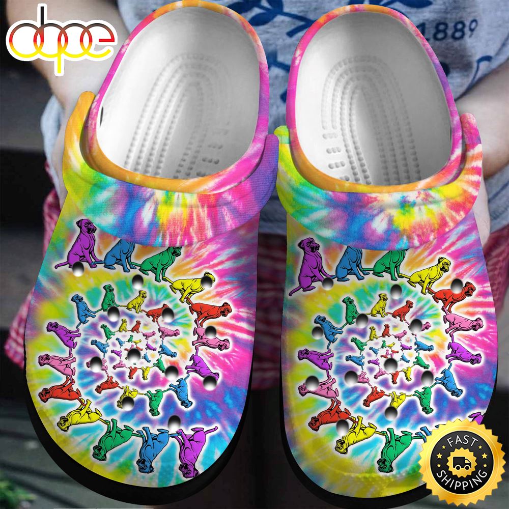 Hippie Boxer Tie Dye Shoes Crocs Clogs Gifts For Male Female