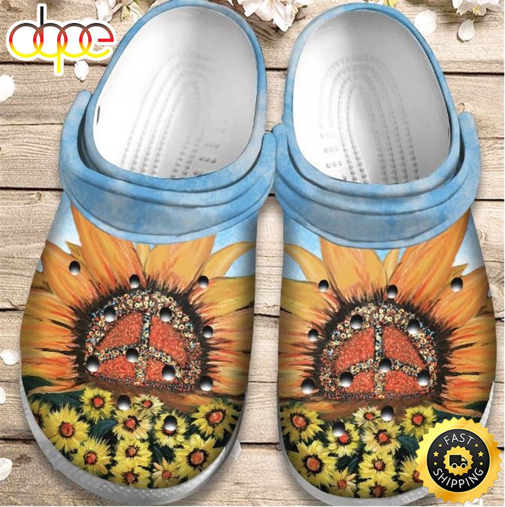 Hippie Sunflower Garden Shoes Clog Shoess Clogs For Men Women Kids Azemyr
