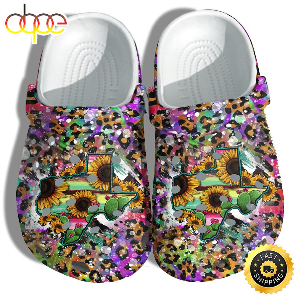 Hippie Sunflower Leopard Clog Shoes Clogs For Grandma Thanksgiving Ci7ejz