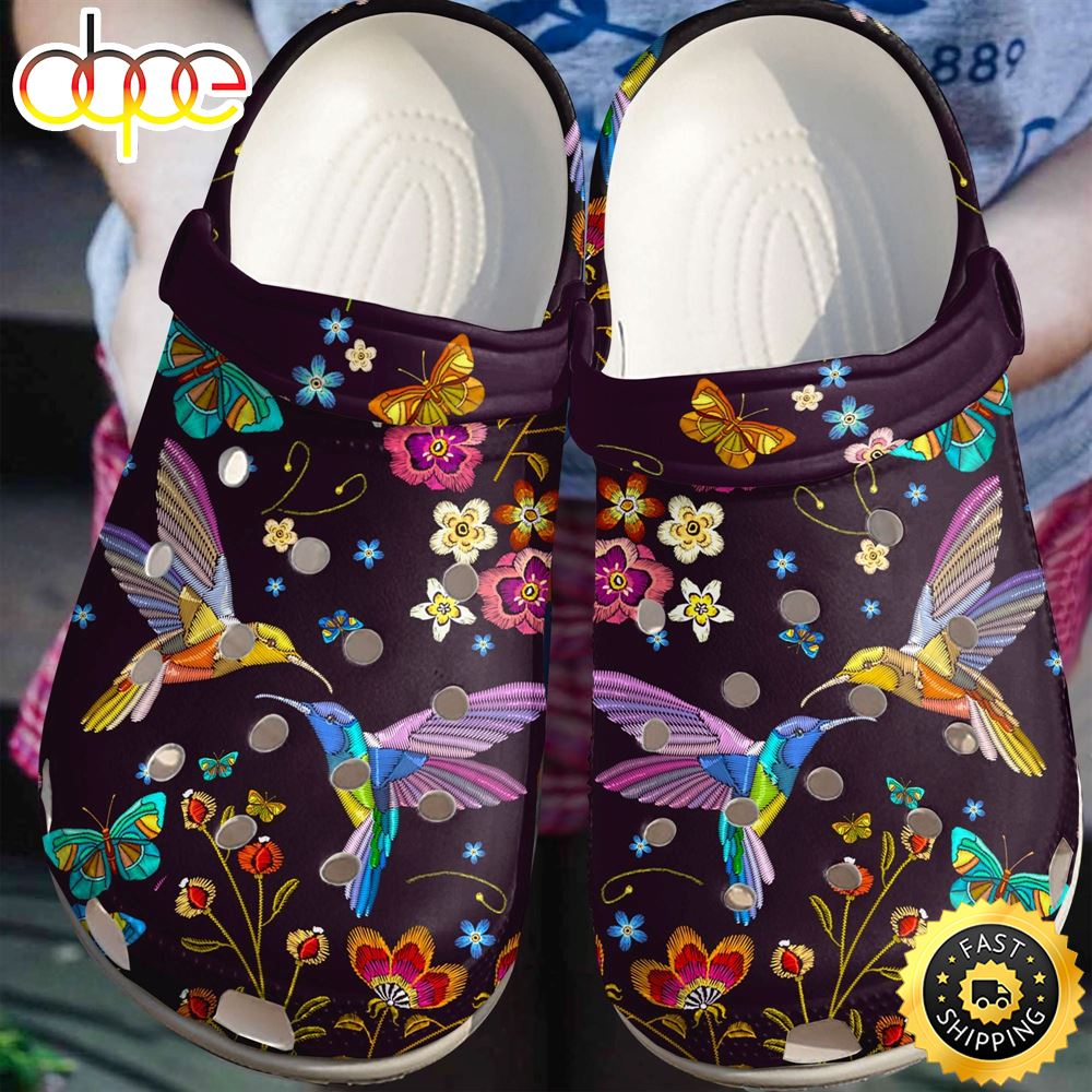 Humming Bird In Magical Hippie World Clog Shoess Clogs Shoes P9b7kr