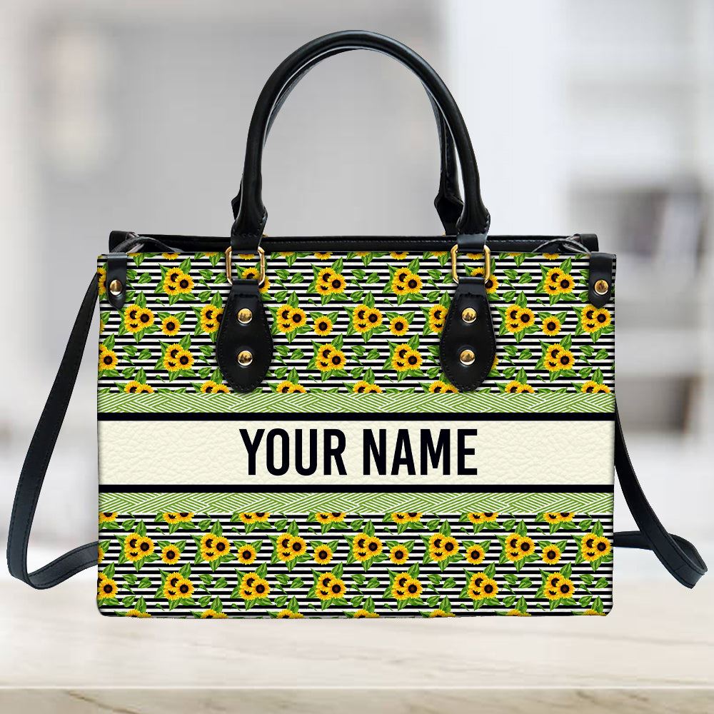 Little Sunflower Personalized Leather Bag Women S Pu Leather Bag Mom Gifts For Mothers Day 1 Ojuoji