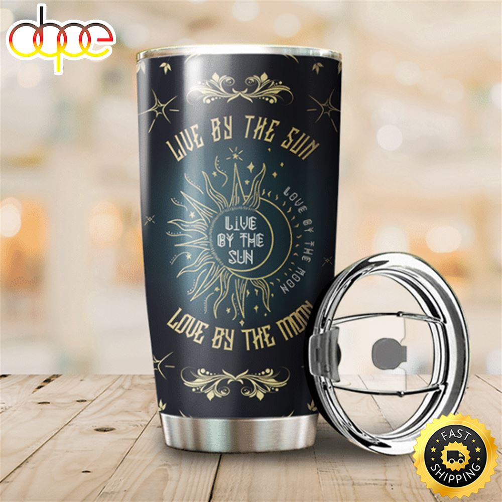 Live By Sun Love By Moon Hippie Stainless Steel Tumbler For Men And Women Unmcuo
