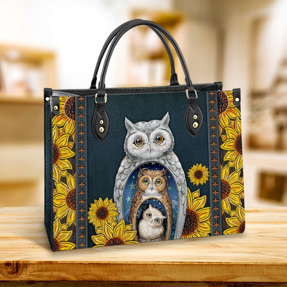 Owl Sunflower Leather Women Handbags Mother S Day Gifts For Mom 1 Sacvf0