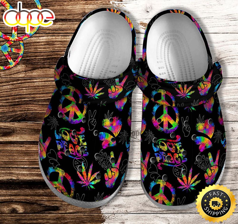Peace Hippie Weed Funny Clog Shoes Gift Men Women Civa6q