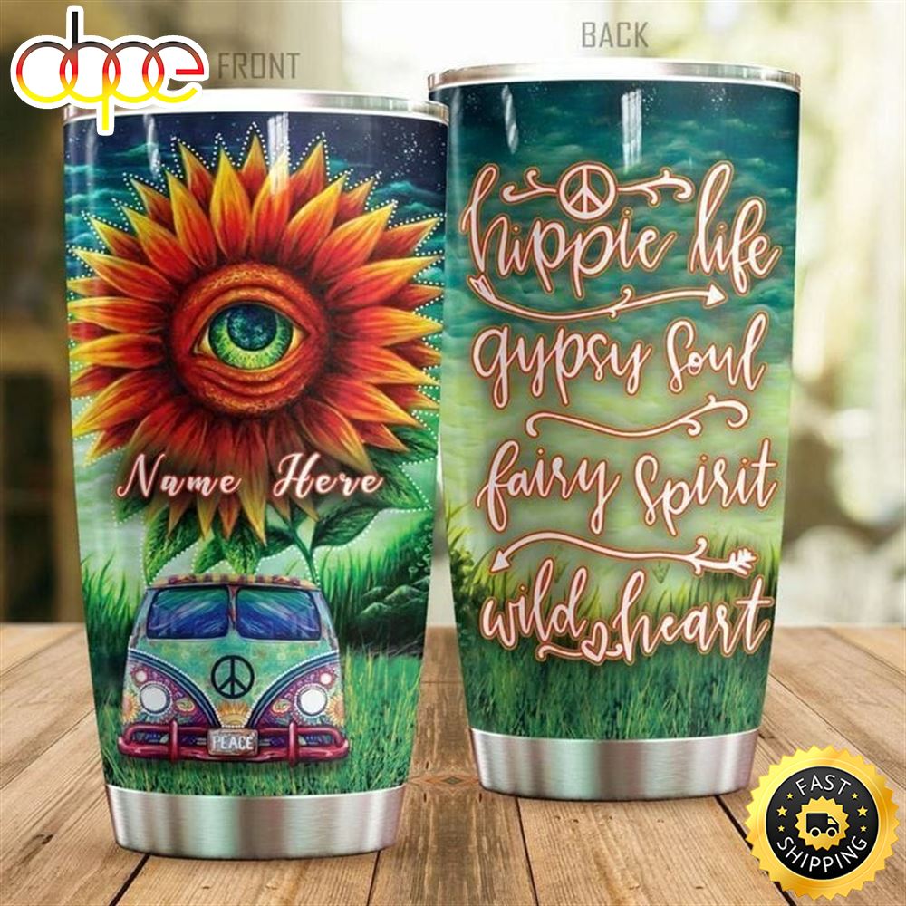 Personalized Gypsy Soul Hippie Life Stainless Steel Tumbler For Men And Women Mpswzp