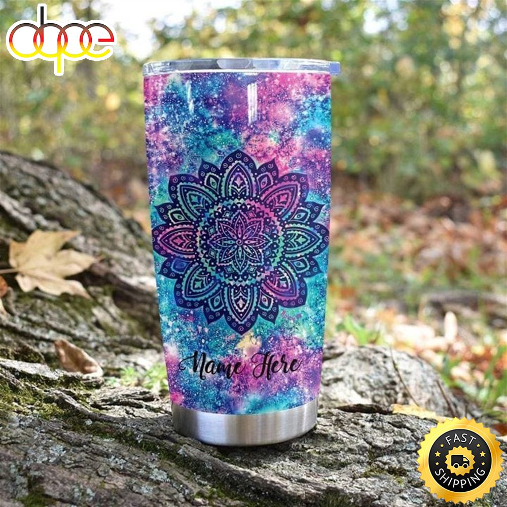 Personalized Hippie Galaxy Stainless Steel Tumbler For Men And Women Roszsz