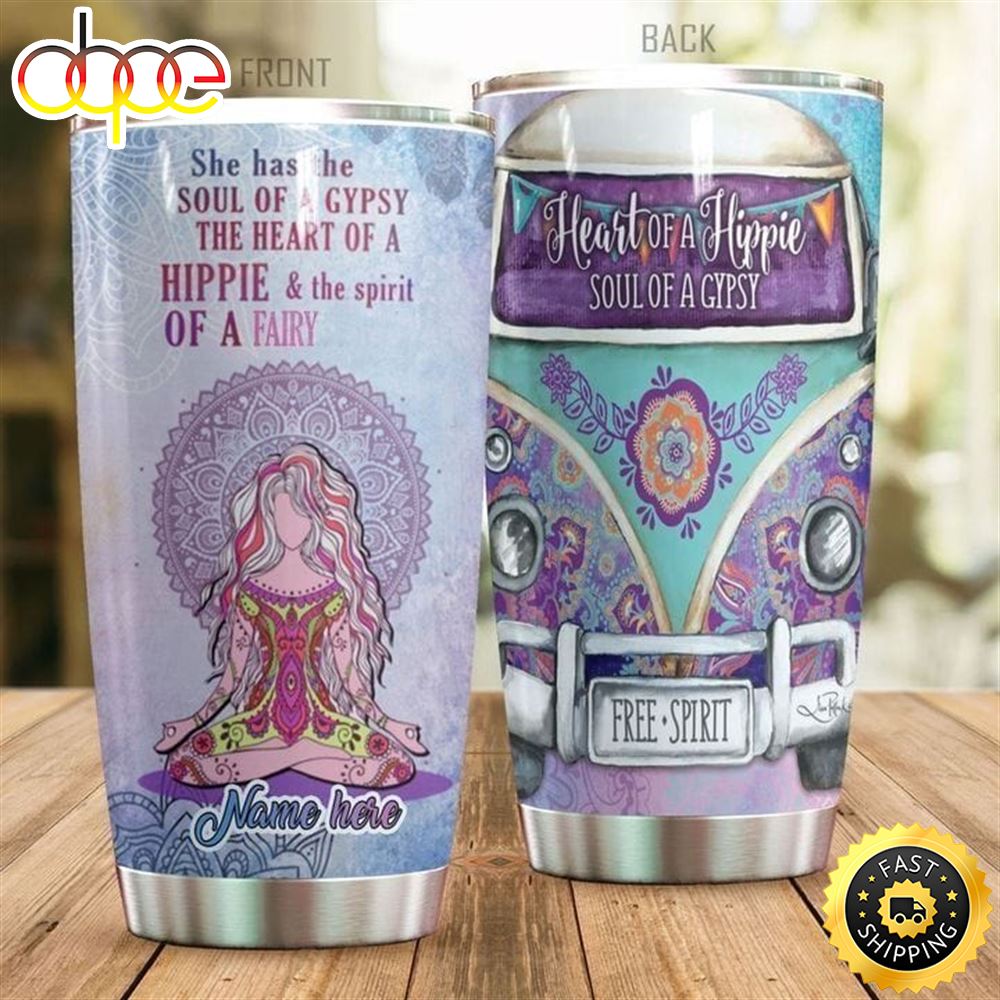 Personalized Soul Of Gypsy Heart Of Hippie Van Stainless Steel Tumbler For Men And Women Mnogyk