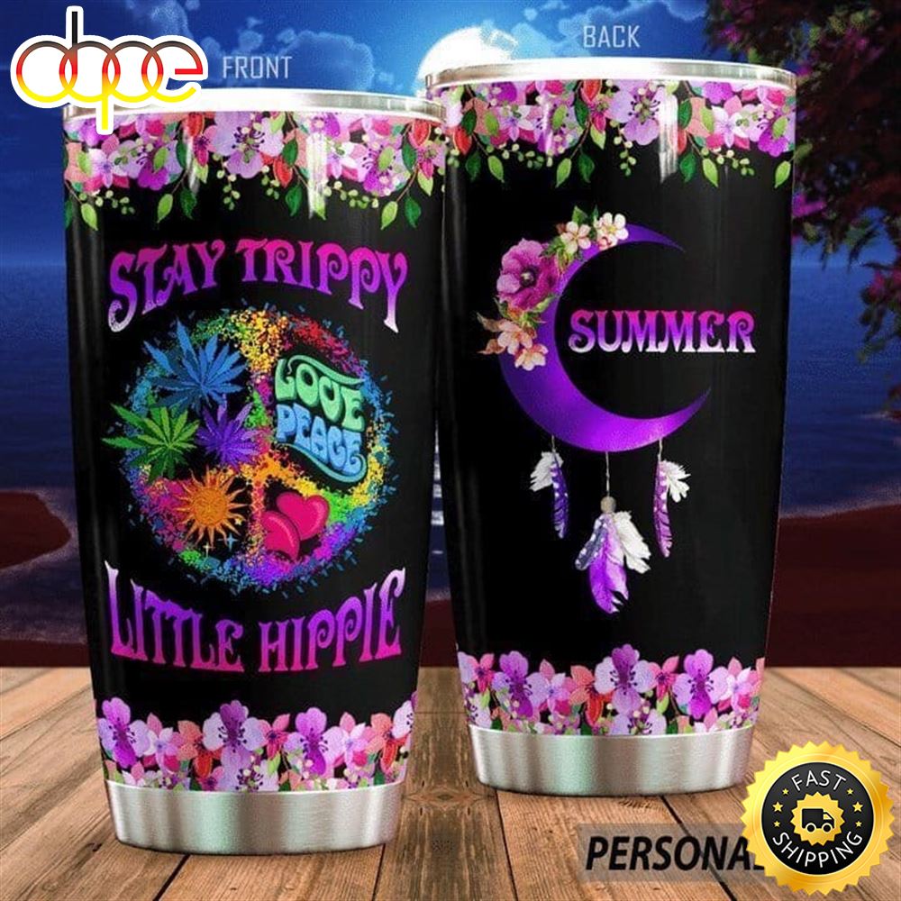 Personalized Stay Trippy Little Hippie Stainless Steel Tumbler For Men And Women Gt9iee