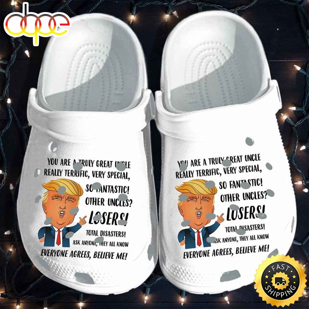 President Trump Funny Uncle Brother Mother S Day Father S Day Crocs Clog Shoes Qjf9kp