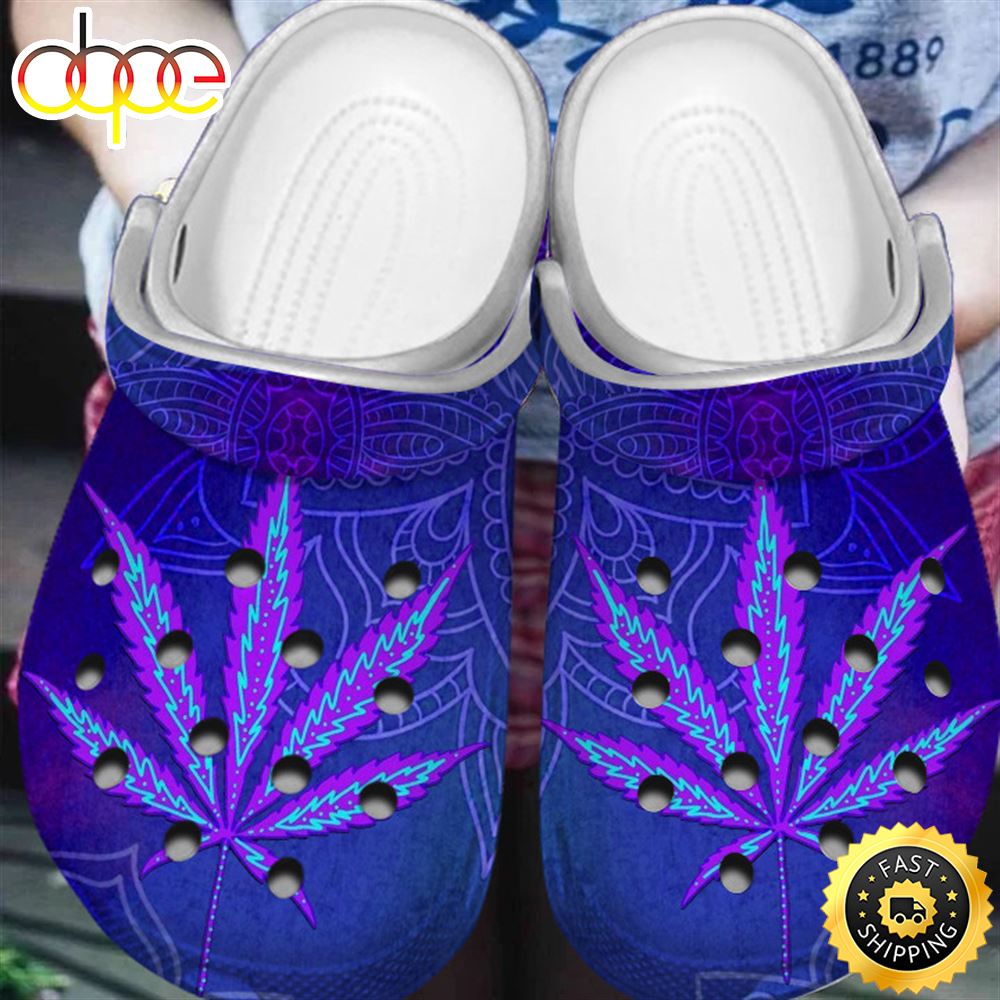 Purple Leaf Hippie Clogs Clog Shoes Gift For Men Women 