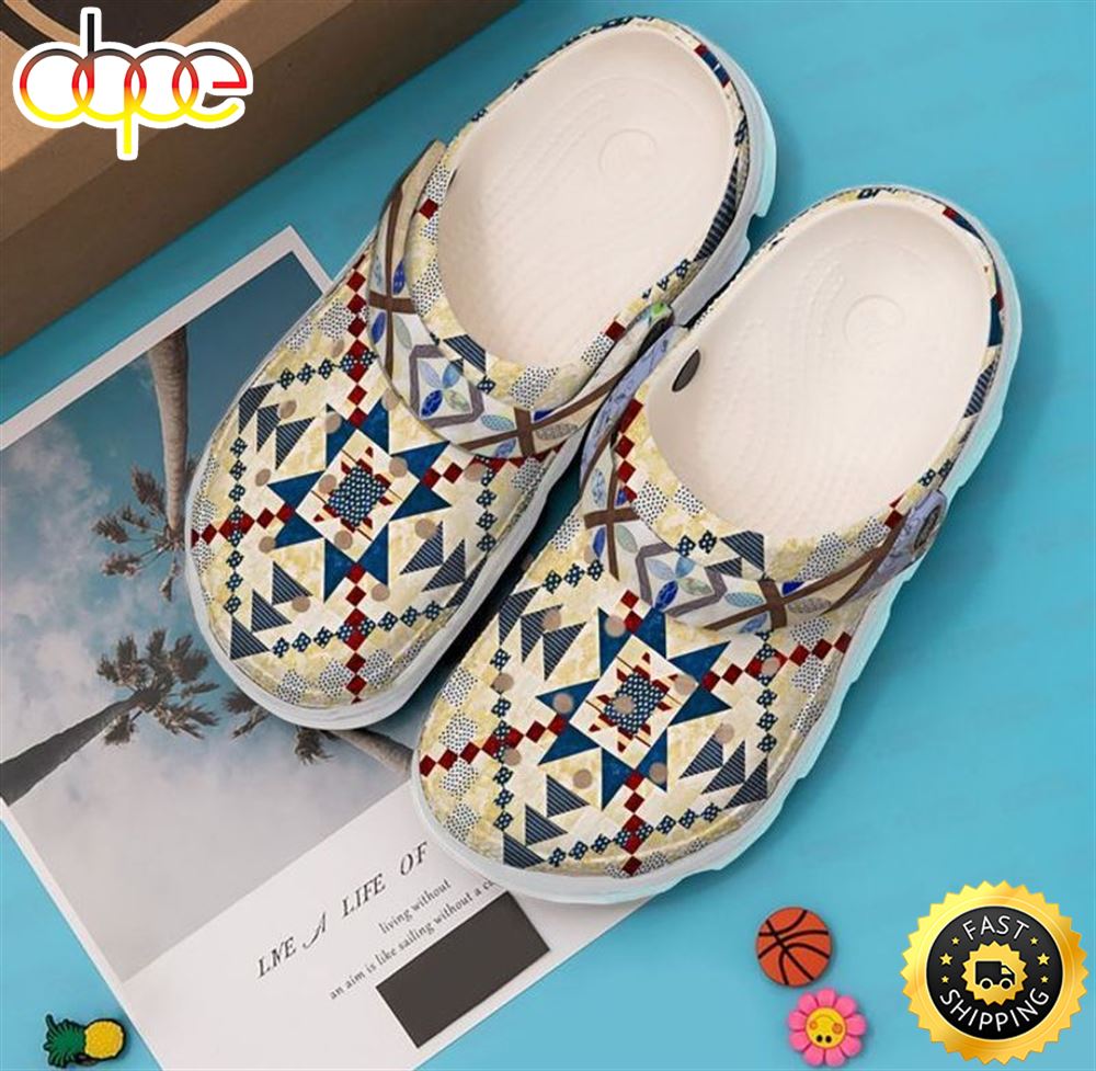 Quilting Pattern Croc Crocband Clog Comfortable For Mens Womens Mothers Day Crocs Clog Shoes Lkfphn