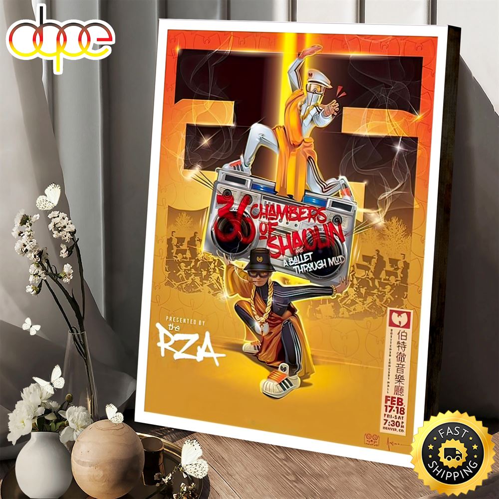 RZA Wutang Clan Tour 2023 World Poster Canvas Gqjhvf