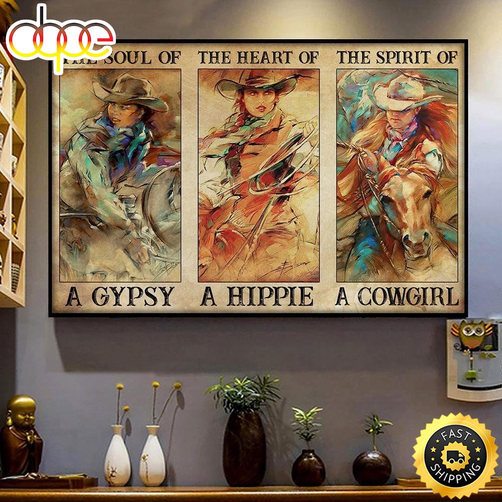 Soul Of Gypsy Heart Of Hippie Hippie Poster Canvas 