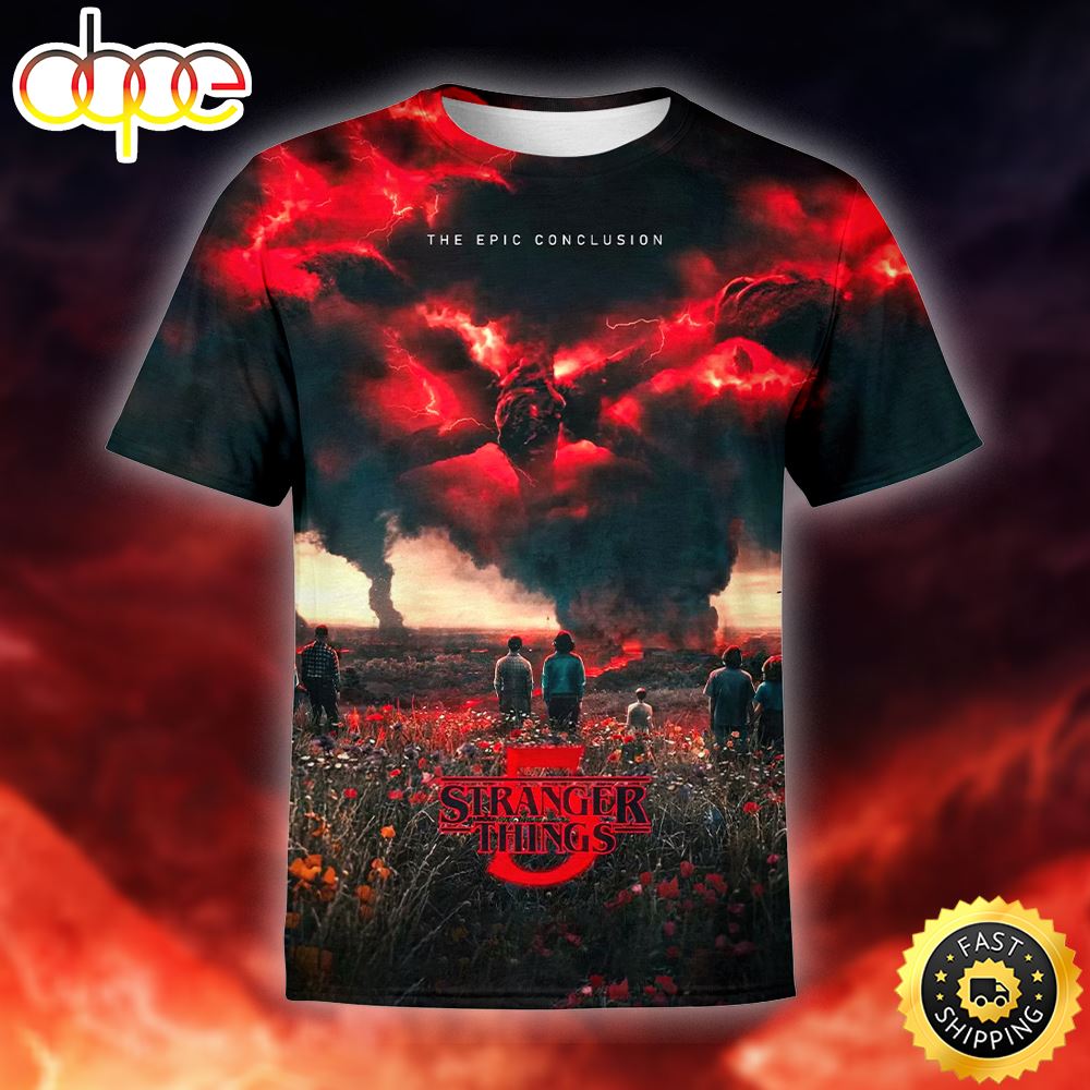 Stranger Things Season 5 The Epic Conclusion T Shirt All Over Print Shirt