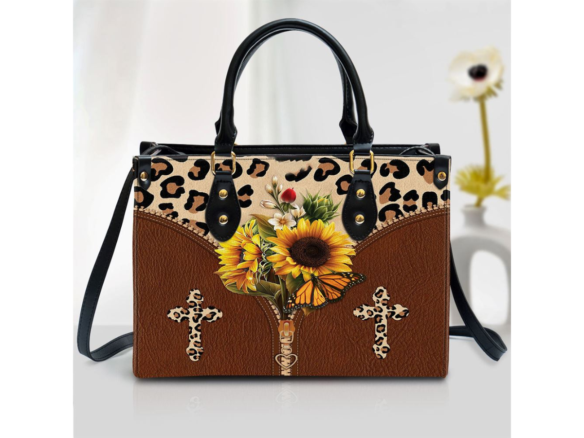 Sunflower Cross Leather Women Handbags
