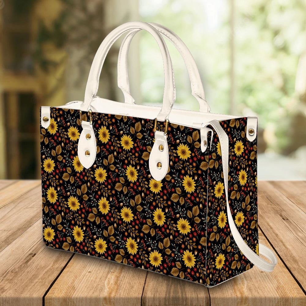 Sunflower Autumn Leaves Purse Leather Women Handbags Mother S Day Gifts For Mom 1 Zrcmgl