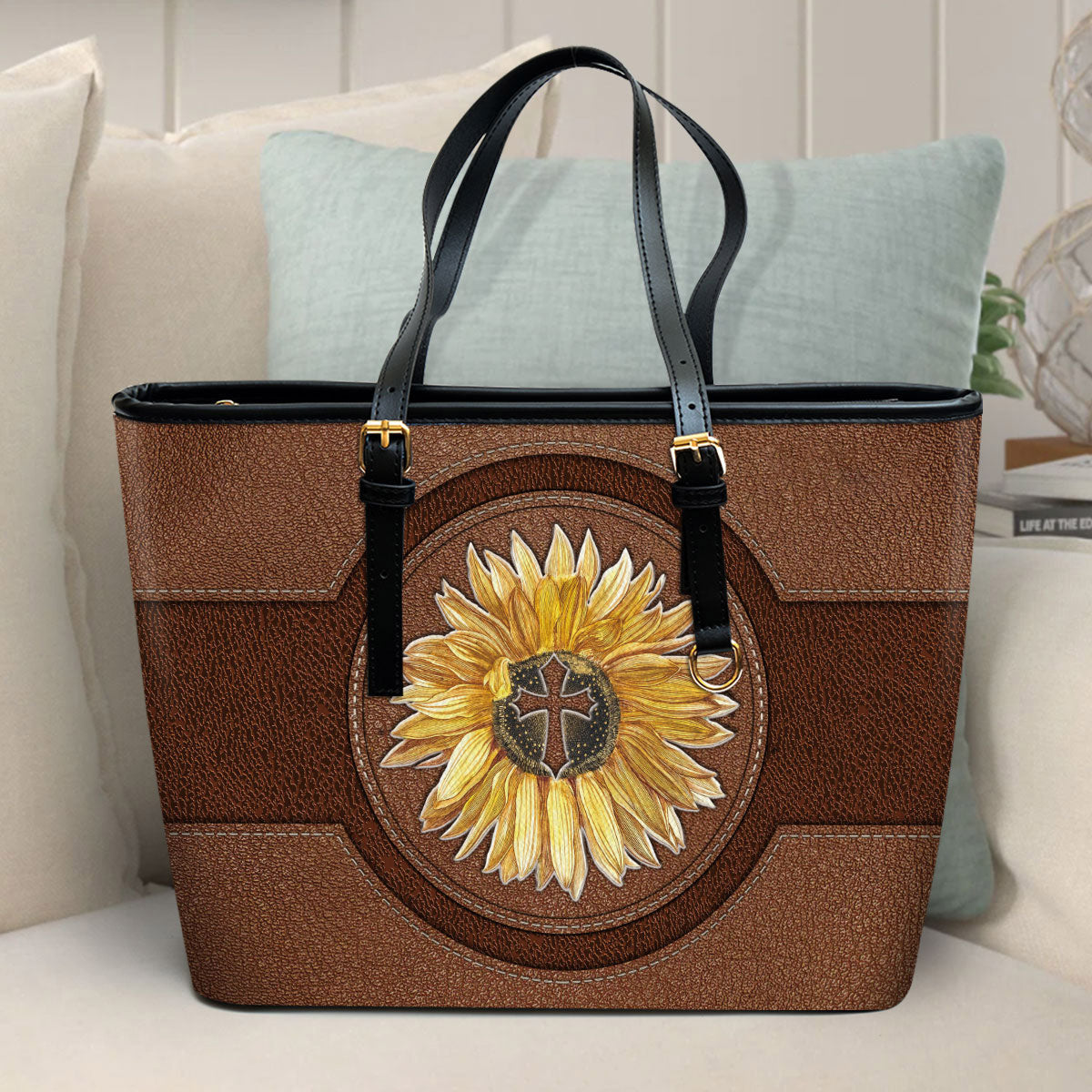 Sunflower Cross Large Leather Women Handbags Mother S Day Gifts For Mom 1 P8z0s3