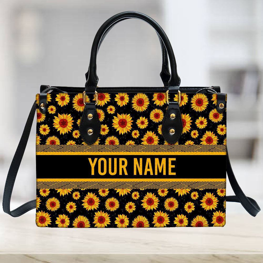 Sunflower Purse Personalized Leather Bag Women S Pu Leather Bag Mom Gifts For Mothers Day 