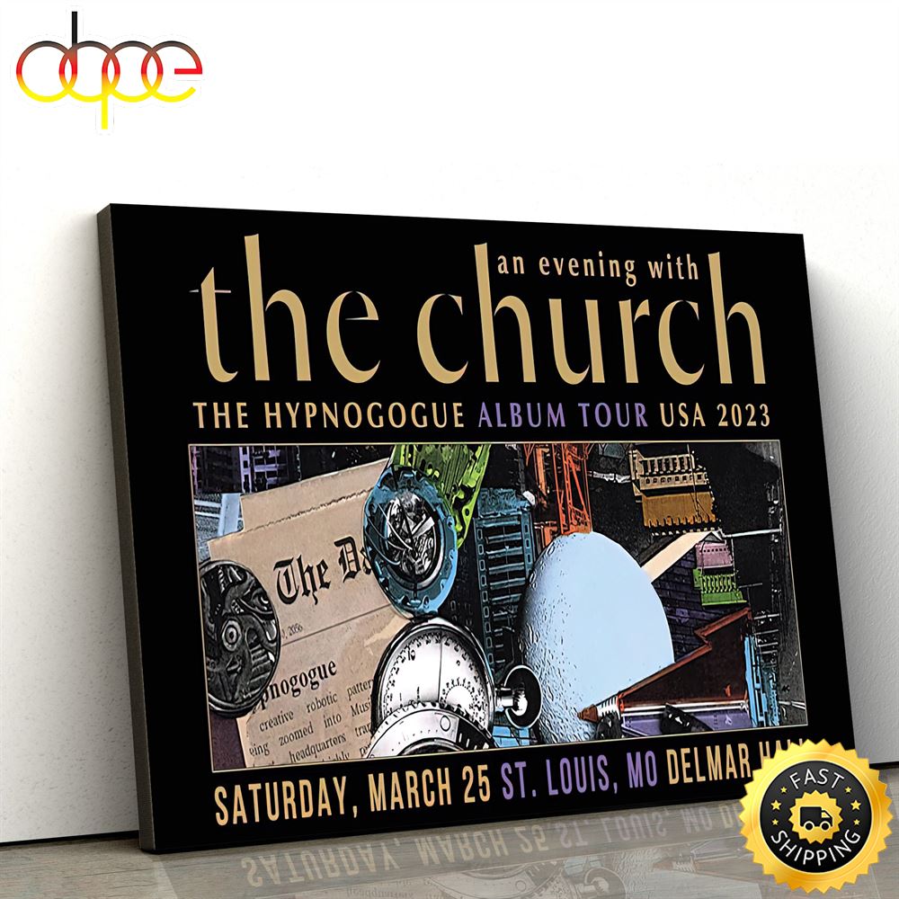 The Church The Hypnogogue Album USA Tour 2023 Poster Canvas Wjmrrv