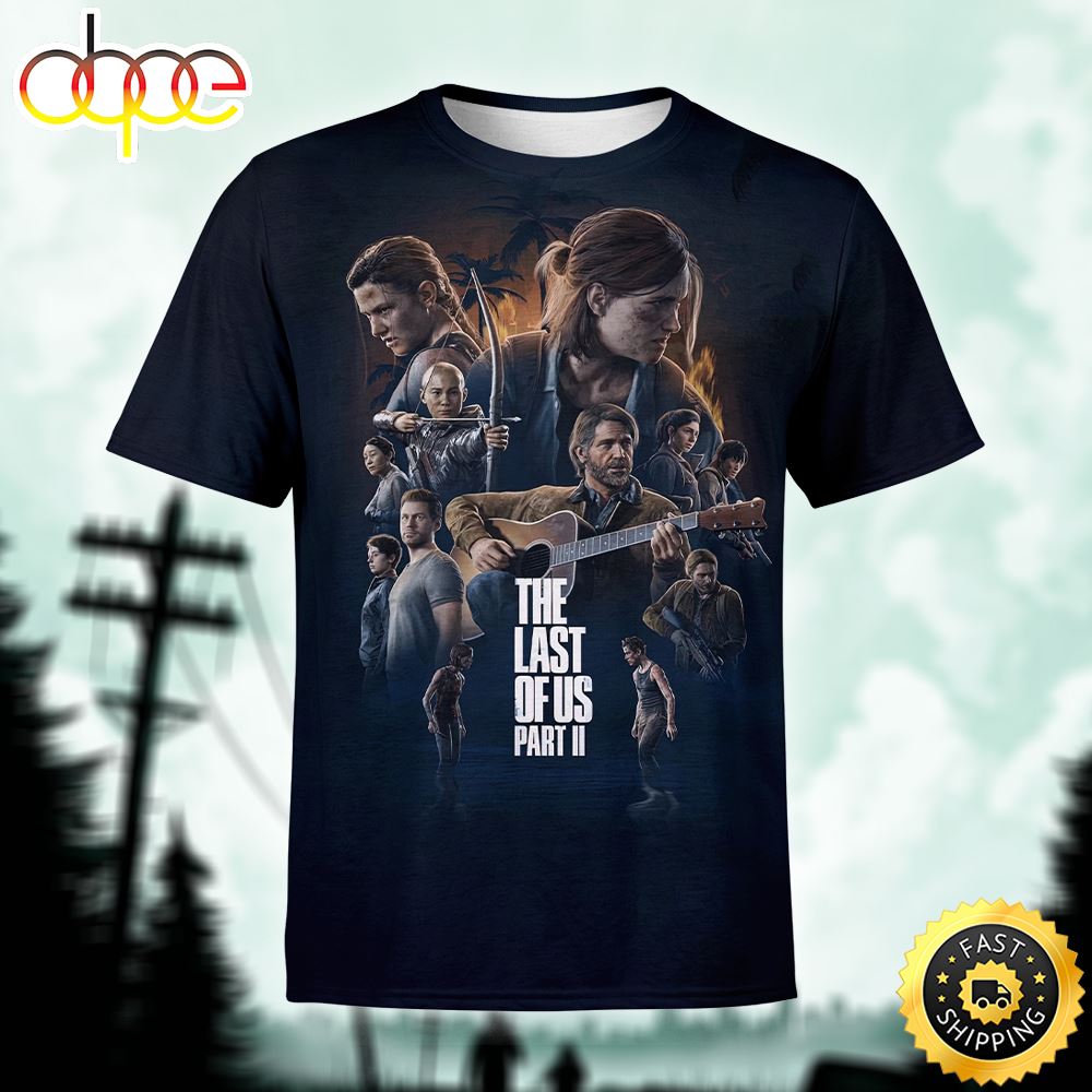 The Last Of Us Part Ii 2023 Poster Unisex Black T Shirt Lqepqz