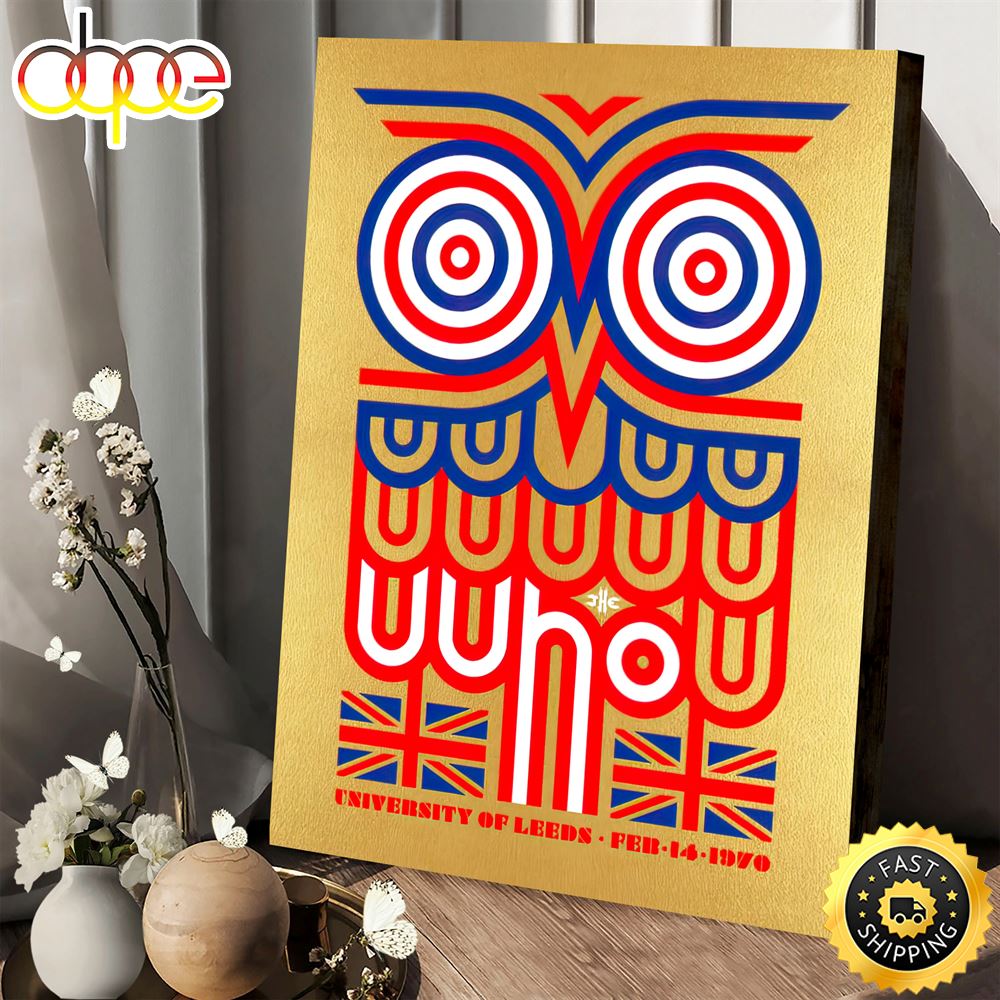 The Who Leeds 1 1970 By Ames Bros Golden Owl Edition Poster Canvas Lpgkvd