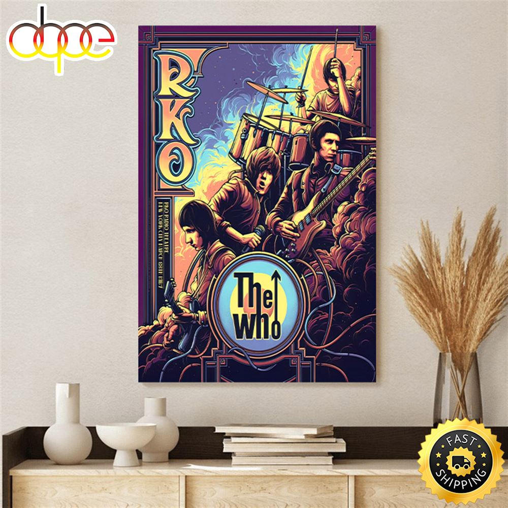 The Who New York City 1967 By Dan Mumford Poster Canvas Bal58o