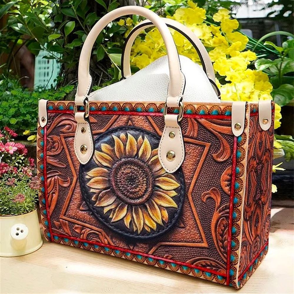 Vintage Sunflower Pattern Leather Women Handbags Mother S Day Gifts For Mom 1 Xjyyfg
