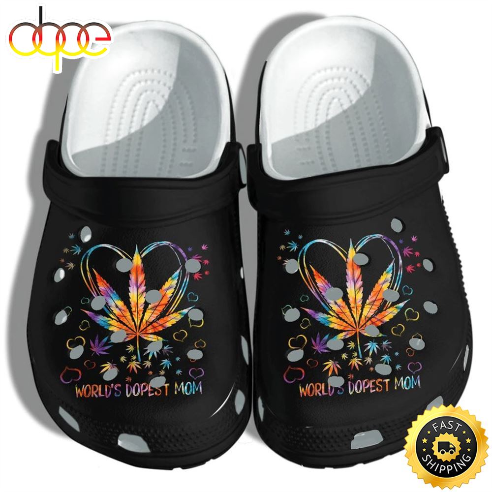 Woman World S Dopest Mom But Have Big Love Shoes Crocs Clog Birthday Gift For Mom Grandma Qaw6of
