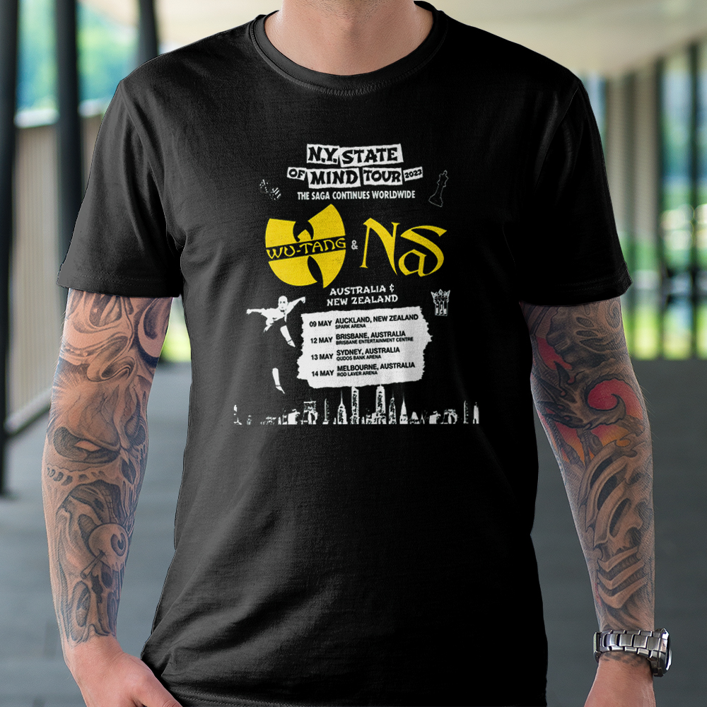 Wutang And Nas N.Y State Of Mind Tour 2023 Australia & New Zealand Unisex Tshirt