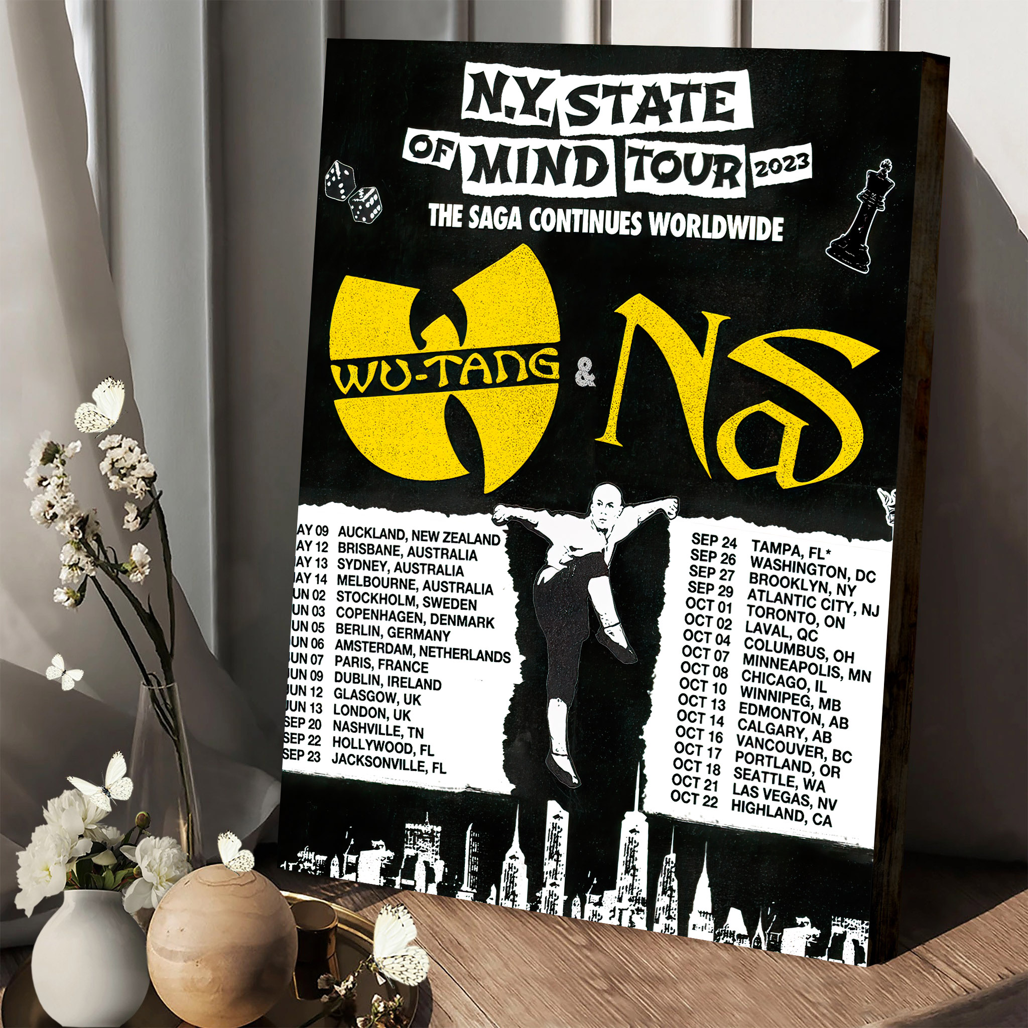 Wu Tang Nas N.Y State Of Mind Tour 2023 The Saga Continues Worldwide 1.2 1
