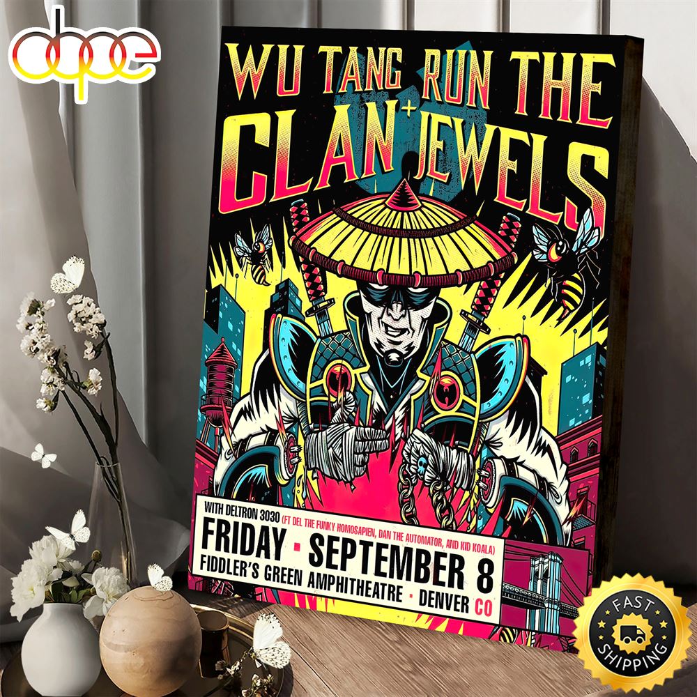 Wu - Tang Clan And Run The Jewels September 8th Tour 2023 Poster Canvas