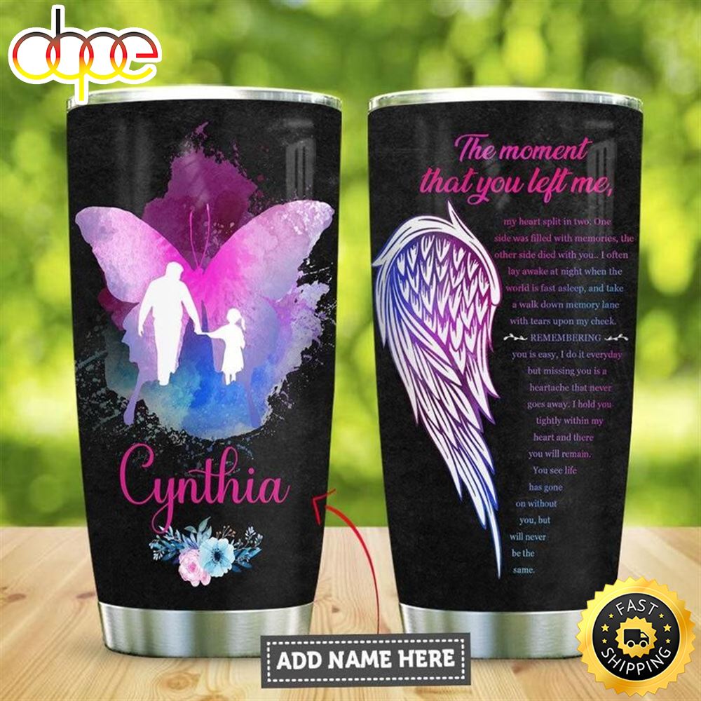 Butterfly Daddy And Daughter Personalized Tumbler Ltjgis