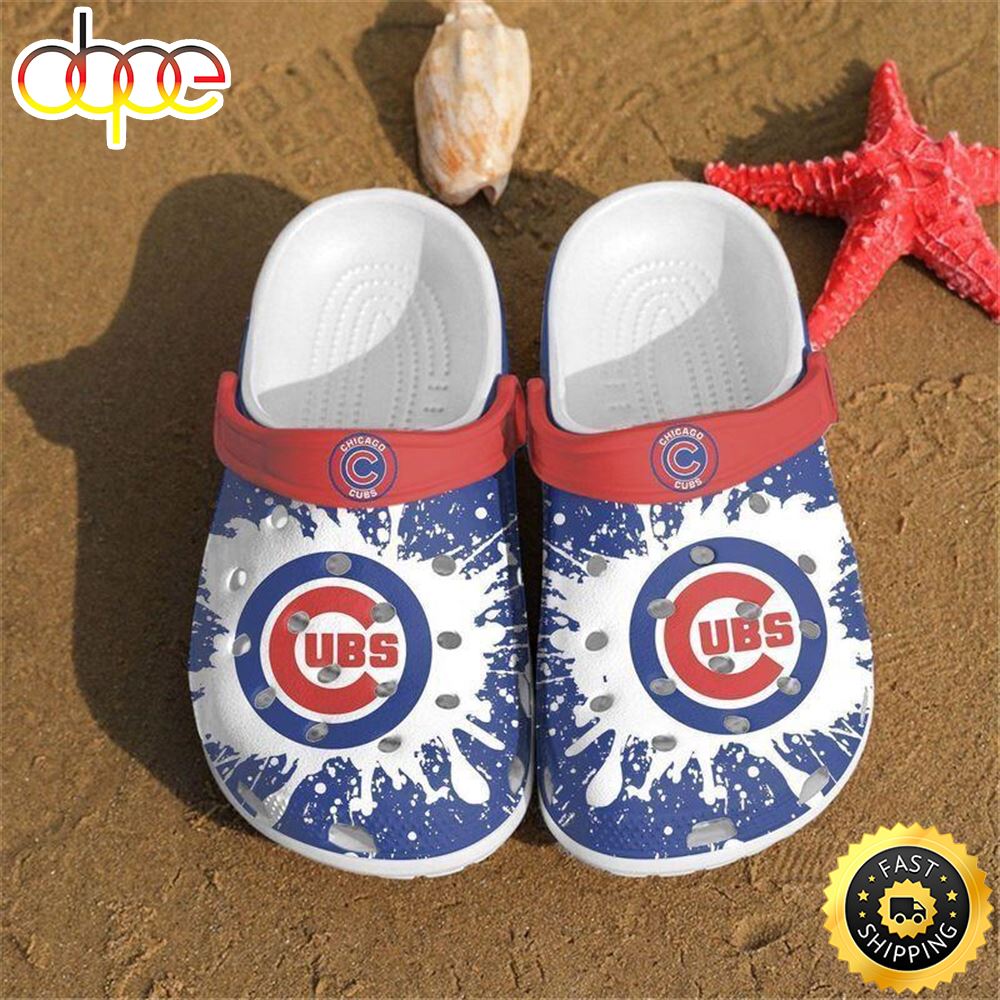 Chicago Cubs Big Logo Teams Gift For Fan Crocs Crocband Clogs Comfy Footwear 