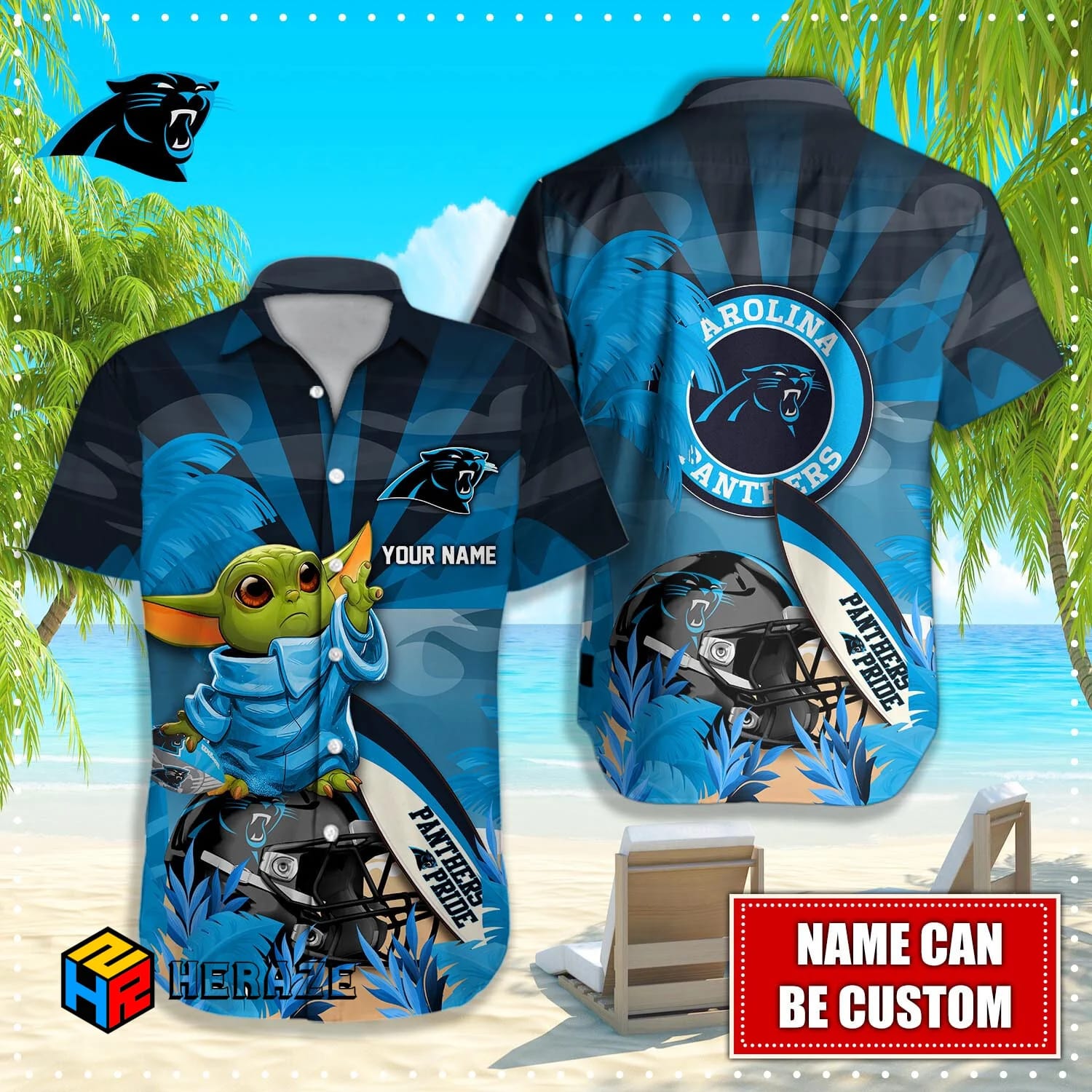 Custom Name Carolina Panthers NFL Aloha Hawaiian Shirt Fwdbsi