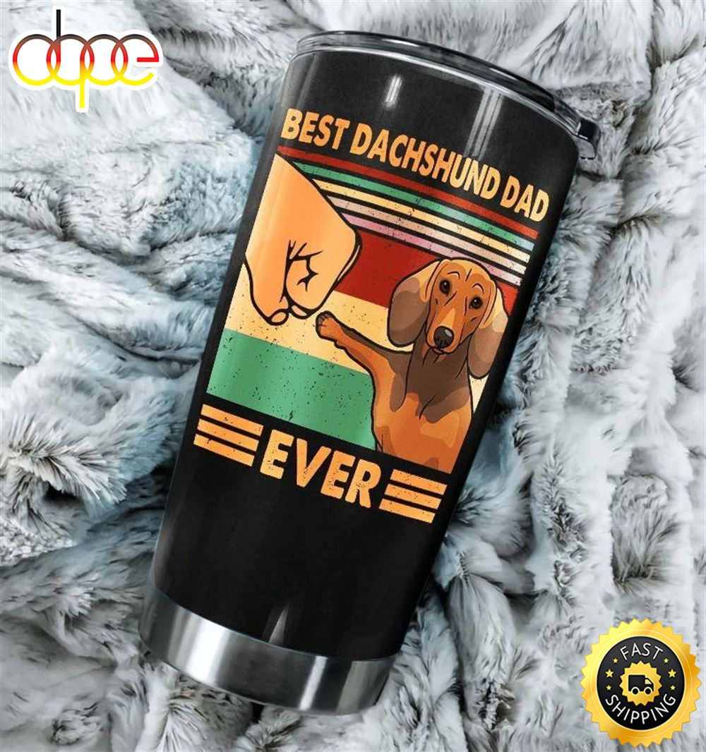 Dachshund Dad Stainless Steel Cup Tumbler Ajsq2y
