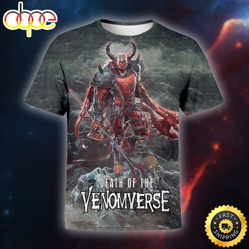 Death Of The Venomverse Unlimited Infinity Comic Marvel All Over Print T-shirt