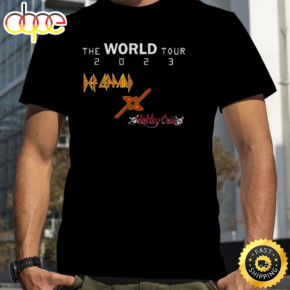 Def Leppard X Motley Crue World Tour 2023 T Shirt Ugvbii