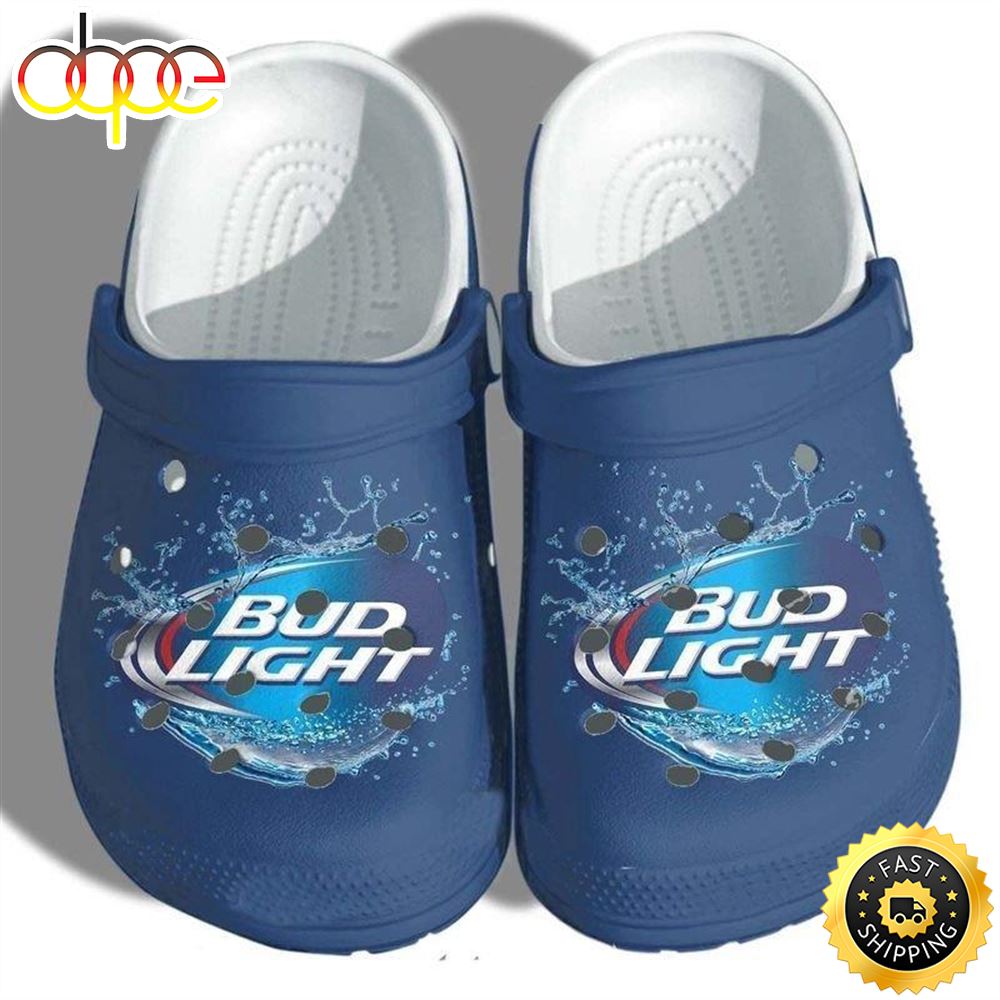 Drink Bud Light Beer Gift For Lover Rubber Crocs Crocband Clogs Comfy Footwear Fwiqtu