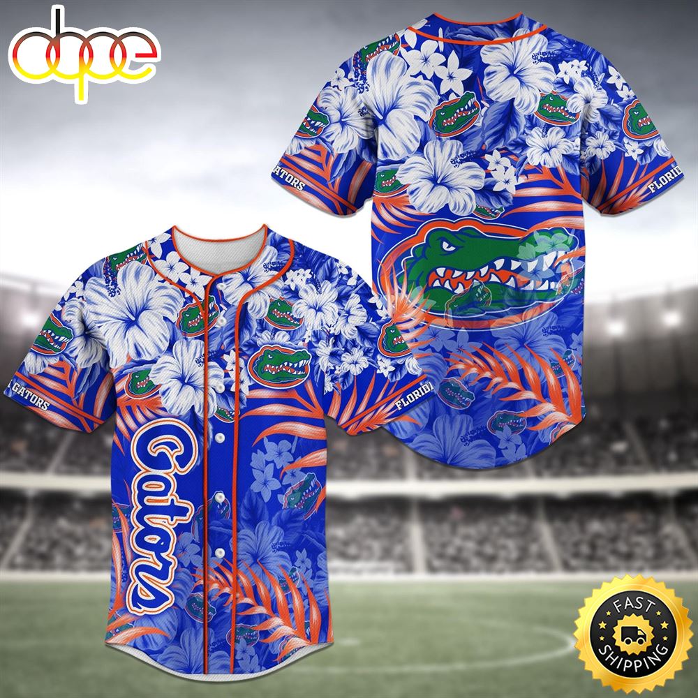 Florida Gators Flower NFL Baseball Jersey Shirt Itpdf8