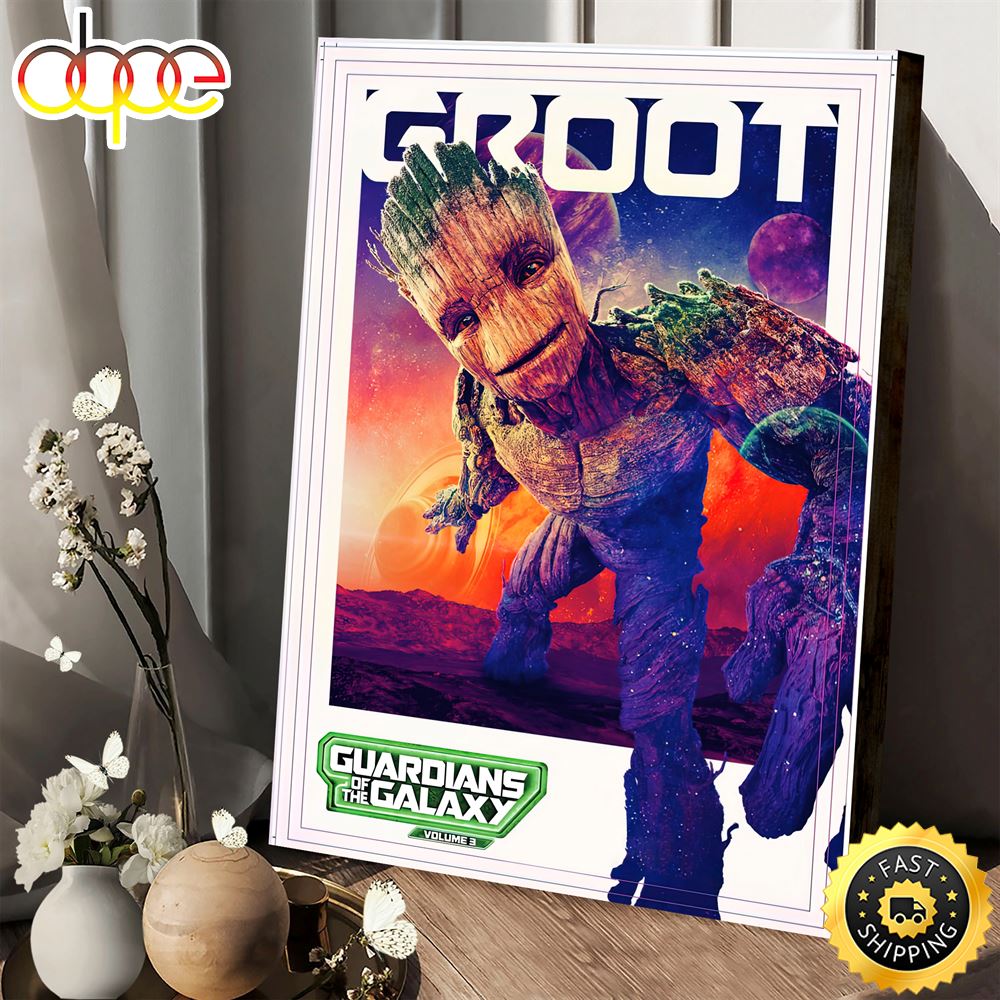 Guardians Of The Galaxy Vol 3 Baby Groot Movie 2023 Poster Canvas Airzbt
