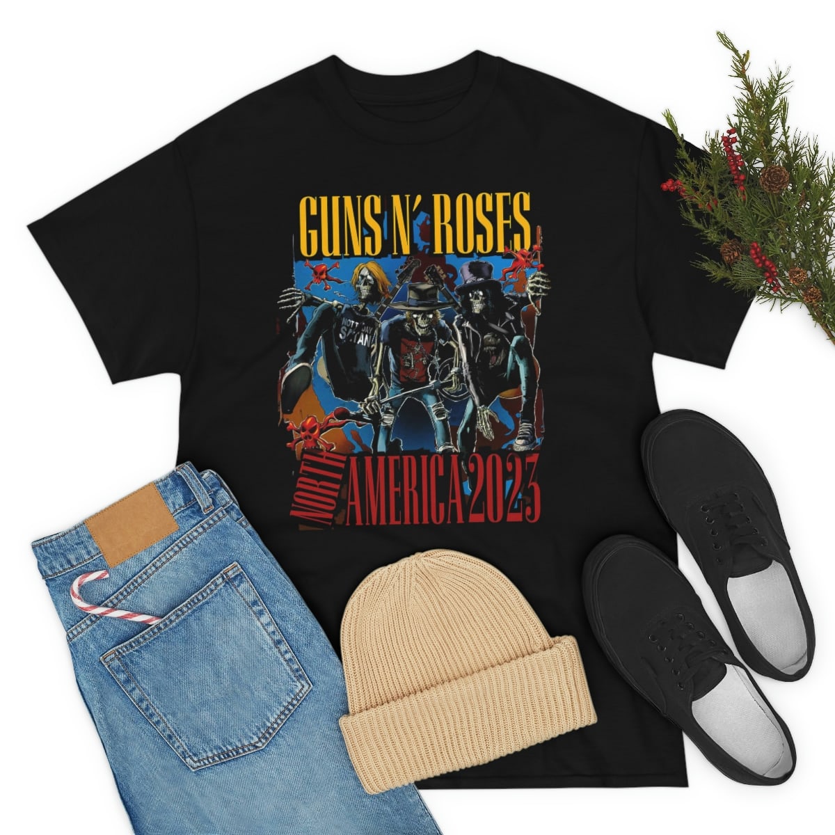 Guns N Roses 2023 North American Tour T Shirt Arpfqo