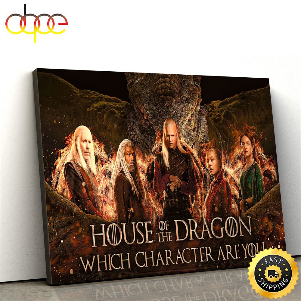 House Of The Dragon Which Character Are You 2023 Poster Canvas Z5nvbw