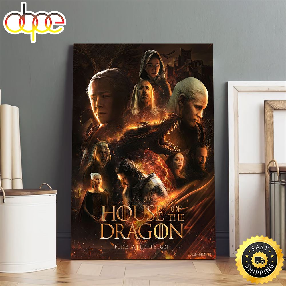 House Of The Dragon Game Of Thrones Movie 2023 Poster Canvast Wrzvv0