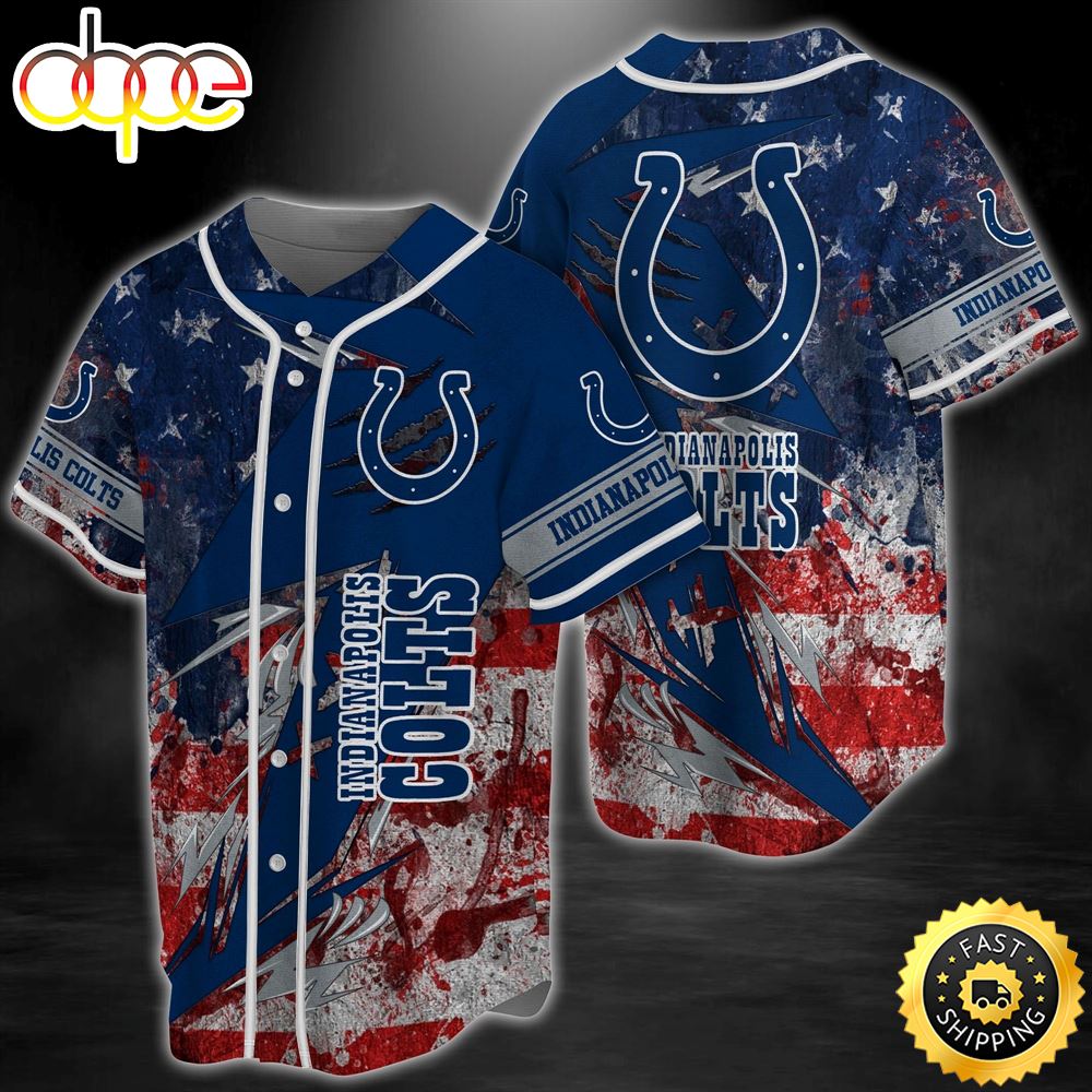 Indianapolis Colts NFL Baseball Jersey Shirt 