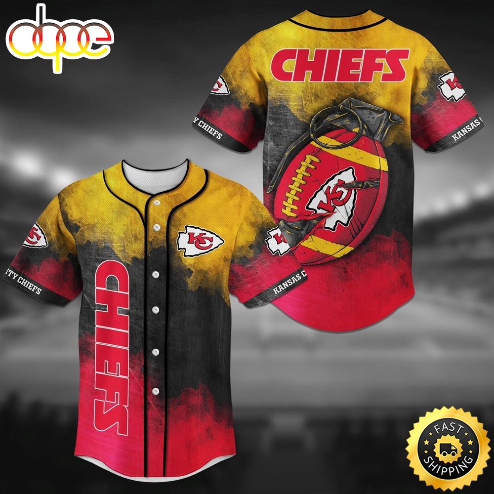 Kansas City Chiefs NFL Baseball Jersey Shirt